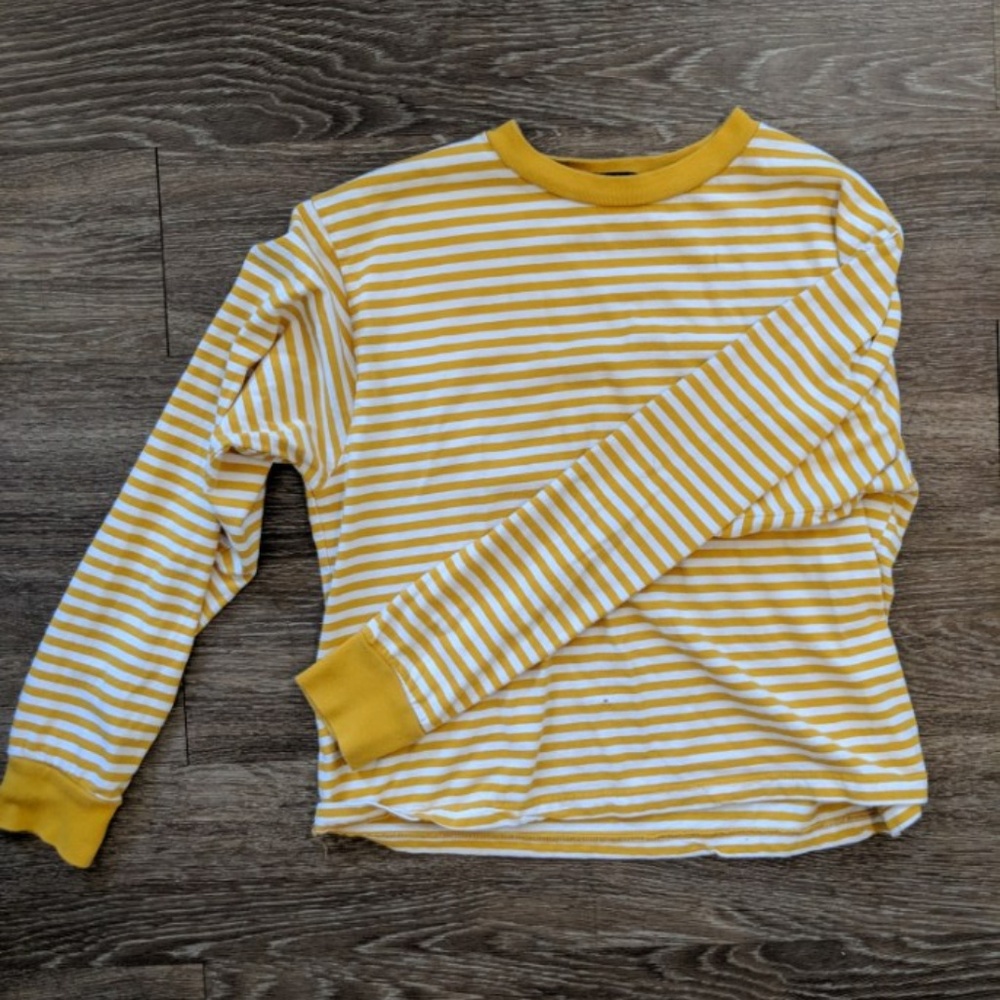Yellow Stripped Long Sleeve Shirt